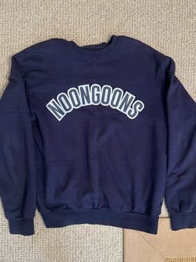 Navy Arch Logo Crewneck Sweatshirt